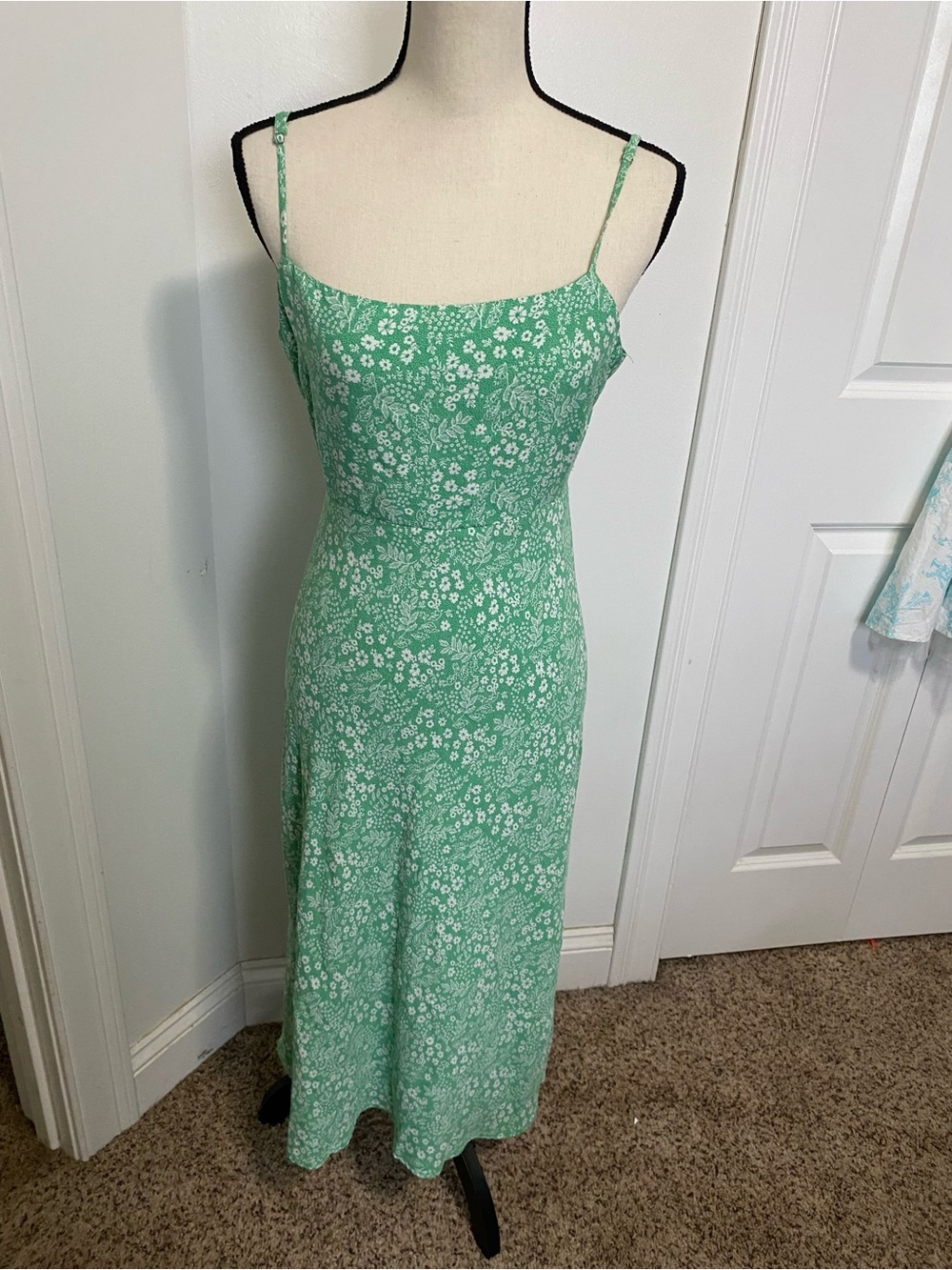 ASTR Green Floral Slip Dress